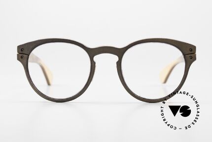 Lucas de Stael Minotaure Ray 03 Leather Frame Panto Style, stainless steel core with leather cover;  UNISEX specs, Made for Men and Women