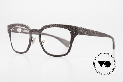 Lucas de Stael Monsieur Seguin 03 Square Panto Specs Leather, timeless square panto frame design; handmade in France, Made for Men