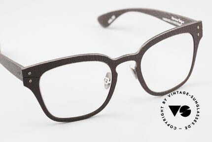 Lucas de Stael Monsieur Seguin 03 Square Panto Specs Leather, unworn model from 2016 (incl. Lucas de Staël packing), Made for Men