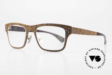 Lucas de Stael Nemus 22 Wood + Genuine Cow Leather, luxury model with leather cover (connoisseur glasses), Made for Men