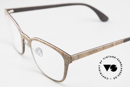 Lucas de Stael Nemus Thin 09 Luxury Frame Wood Leather, Nemus Collection made with extra adjustable nosepads, Made for Men and Women