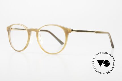 Hoffmann TG8310 Natural Horn Titanium Frame, Ti-Line = with titanium temples and natural horn front, Made for Men and Women