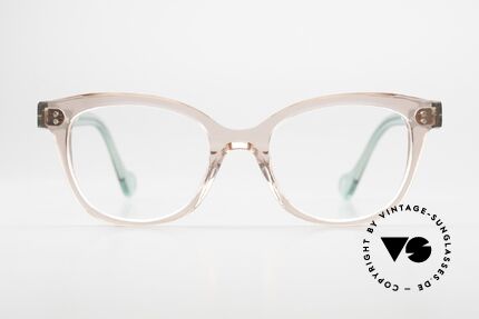 Anne Et Valentin Carrington Pink Turquois Translucid, acetate glasses by 'Anne Et Valentin', Toulouse, Made for Women