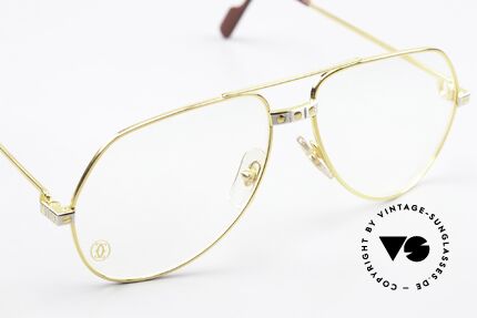 Cartier Vendome Santos - M Old Original From 1983, luxury frame (22ct gold-plated) with full orig. packing!, Made for Men