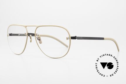 Götti Perspective Bold03 Innovative Aviator Eyewear, rimless eyeglasses with additional decorative rim, Made for Men