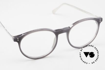 Gernot Lindner GL-506 925 Silver Frame Panto, here with acetate front & palladium-plated temples, Made for Men and Women