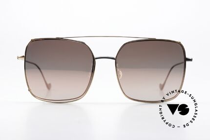Caroline Abram Valeria Gold Mirrored Clip-On, a pair of magical women's sunglasses from Paris, Made for Women
