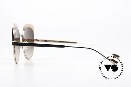Caroline Abram X-Quise 1 Large Sixties Style Design, elegant oversized design in black & rosé gold, Made for Women