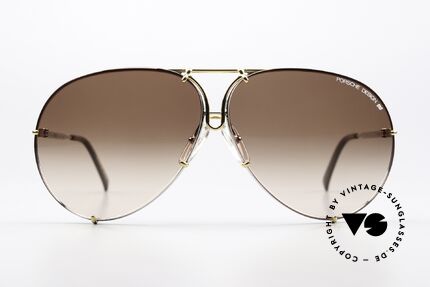Porsche 5621 80's Bicolor Sunglasses, bicolor: gold and silver = best-selling in the 1980's, Made for Men