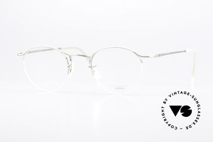 Oliver Peoples OP96 Panto Nylor Frame 1991, semi rimless Oliver Peoples panto eyeglasses from 1991, Made for Men and Women