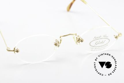 Savile Row Rimless 45/20 Rimless 14kt Gold Filled, unworn pair can be glazed with lenses of any kind, Made for Men and Women