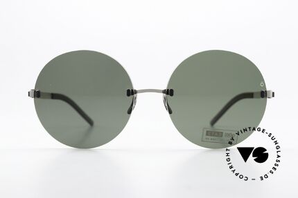 Götti Perspective PRS02 Rimless Round Sunglasses, rimless unisex shades; eye-catching & minimalist, Made for Men and Women