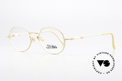 Jean Paul Gaultier 55-6109 Round Vintage Specs 90s, with orig. clear DEMO lenses (true collector's item), Made for Men and Women