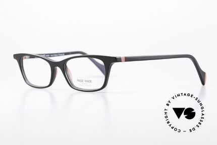 Face a Face Chloe 1 Adorable Women's Glasses, matte black acetate frame with pink accents!, Made for Women