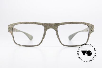 Lucas de Stael Petrus P11 Genuine Cow Leather + Stone, really unique designer glasses; handmade in France, Made for Men