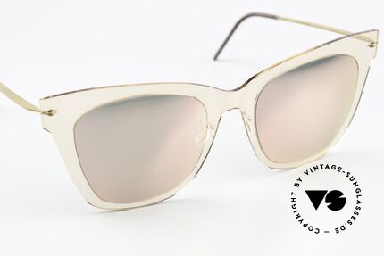 Lindberg 8318 NOW Transparent And Mirrored, because, transparent frame and mirrored lenses, Made for Women