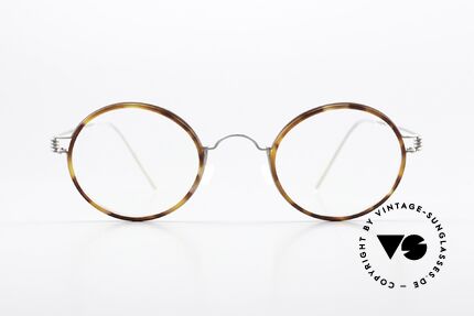 Lindberg Harley Air Titan Rim Round Glasses Women & Men, mod. Harley in size 43-24, temple length 135, color 10, Made for Men and Women