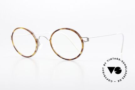 Lindberg Harley Air Titan Rim Round Glasses Women & Men, striking refined Air Titan frame with Acetate inner rim, Made for Men and Women