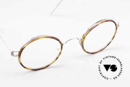 Lindberg Harley Air Titan Rim Round Glasses Women & Men, unworn, NOS, with original magnetic case by Lindberg, Made for Men and Women