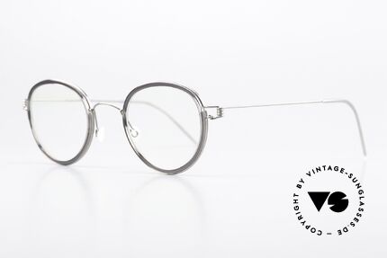 Lindberg Jackie Air Titan Rim Unisex Glasses Panto Style, striking refined Air Titan frame with Acetate inner rim, Made for Men and Women