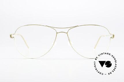 Lindberg Tilda Air Titan Rim Gold Titanium Frame Unisex, model TILDA in size 54-14 for ladies and gentlemen, Made for Men and Women