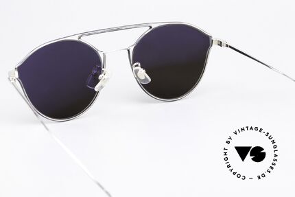 Yuichi Toyama US-016 Silver Mirrored Sun Lenses, Size: large, Made for Women