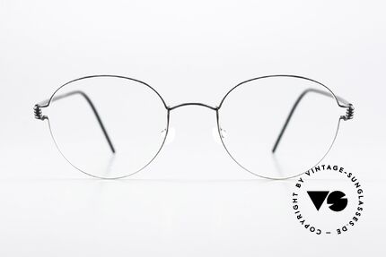 Lindberg Bo Air Titan Rim Panto Glasses Titanium, mod. "Bo" in anthracite with acetate cover, size 49/21, Made for Men and Women