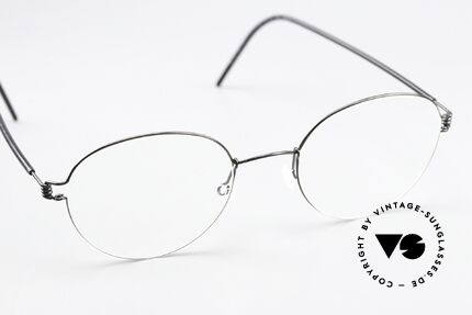 Lindberg Bo Air Titan Rim Panto Glasses Titanium, unworn, NOS, with original magnetic case by Lindberg, Made for Men and Women