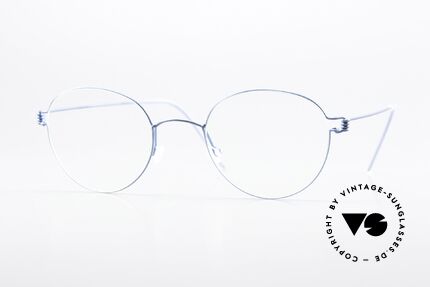 Lindberg Bo Air Titan Rim Blue Panto Glasses Titan, unisex Panto glasses by LINDBERG Air Titanium Rim, Made for Men and Women