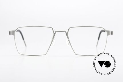 Lindberg 9628 Strip Titanium Square Titanium Frame, model 9628, size 51/18, with color silver / titanium, Made for Men and Women