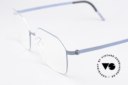 Lindberg 9624 Strip Titanium Ladies Glasses Titanium Teal, stylish women's glasses: interesting shape & coloring, Made for Women