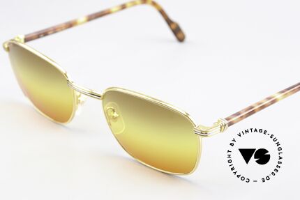 Cartier Aube - L Rare Large 56mm Size, 22ct GOLD-PLATED & new triple gradient sun lenses, Made for Men