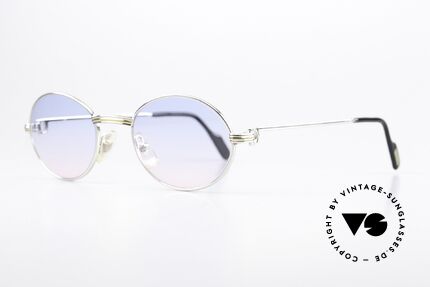 Cartier Saint Honore Baby-Blue Pink Sun Lenses, very rare & precious version with a platinum finish, Made for Men and Women