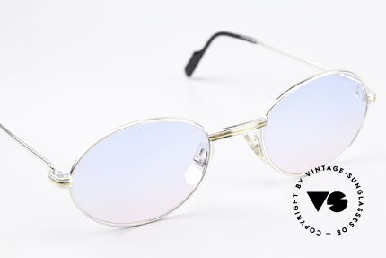Cartier Saint Honore Baby-Blue Pink Sun Lenses, 2nd hand 90's model but in great vintage condition, Made for Men and Women