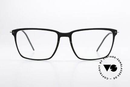 Lindberg 6505 NOW Matt Black And Dark Gray, square model 6505, size 54/17, for ladies and gents, Made for Men and Women