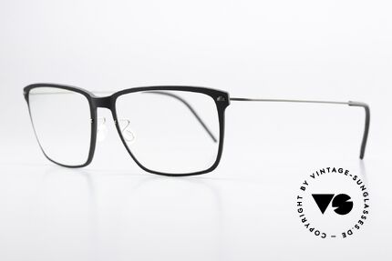 Lindberg 6505 NOW Matt Black And Dark Gray, high quality composite material & titanium temples, Made for Men and Women