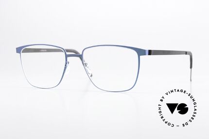 Lindberg 9612 Strip Titanium Square Frame Blue Metallic Details