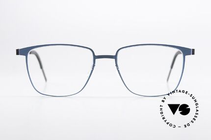 Lindberg 9612 Strip Titanium Square Frame Blue Metallic, model 9612, size 49-17, 135mm temples, col. T407-U9, Made for Men and Women
