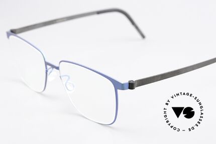 Lindberg 9612 Strip Titanium Square Frame Blue Metallic, bears the predicate "true VINTAGE LINDBERG" for us, Made for Men and Women