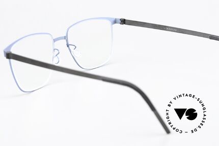 Lindberg 9612 Strip Titanium Square Frame Blue Metallic, orig. DEMO lenses can be replaced with prescriptions, Made for Men and Women