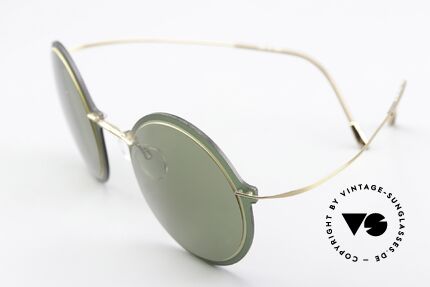 Silhouette 9908 Minimalist Sunglasses Round, therefore only weighs 11 grams; in 'Classic Green', Made for Men and Women
