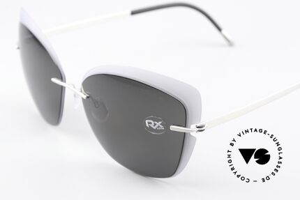 Silhouette 8166 Accent Shades Collection, rimless titanium frame with plastic lens front, Made for Women