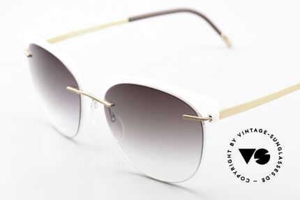 Silhouette 8702 Women's Sunglasses Titan, rimless titanium frame with plastic lens front, Made for Women