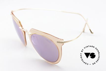 Silhouette 9909 Minimalist Sunglasses Pink, therefore only weighs 13 grams; 'pink / rosé gold', Made for Women