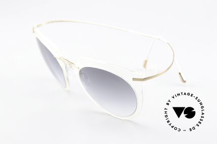 Silhouette 9909 Crystal Clear Sunglasses, therefore only weighs 13 grams; in 'crystal / gold', Made for Women