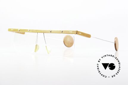 P. Klenk Bauhaus Vintage Frame Bauhaus Style, the frame bar and temple tips are also made of real wood, Made for Men