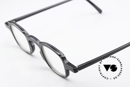 Theo Belgium Peche Square Designer Frame 90's, extraordinary 90's frame for ladies & gents; classic black, Made for Men and Women