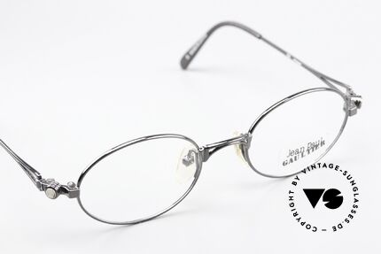 Jean Paul Gaultier 56-7202 Oval Frame Gunmetal Finish, NO retro glasses; a rare Jean Paul Gaultier ORIGINAL, Made for Men and Women