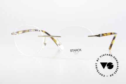 Starck Eyes SH2024 BioTech Rimless Glasses, Starck Eyes glasses SH2024 0001, size 53/20, 145mm, Made for Men and Women