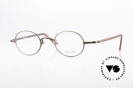 Matsuda 10136 Oval Vintage Eyewear 90's, Matsuda 10136, size 42-21, 145mm, in antique copper, Made for Men and Women